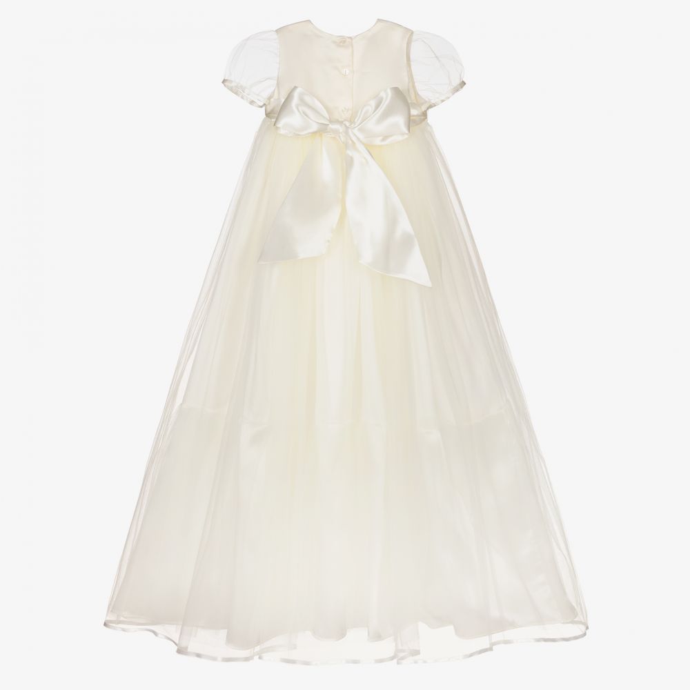 ليتل دارلينغز Occasion-Ivory Satin & Tulle Gown | Childrensalon Outlet
