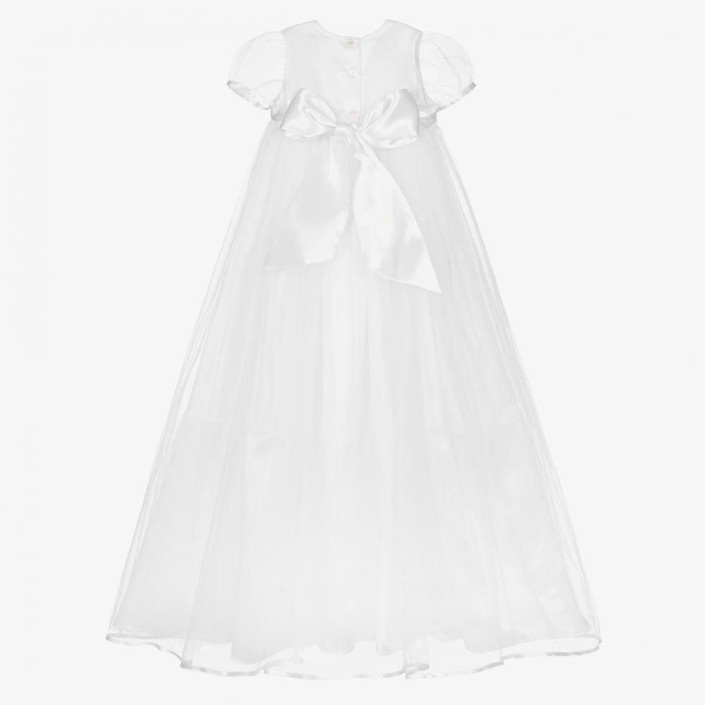 Little Darlings Для праздника-White Satin & Tulle Gown | Childrensalon Outlet