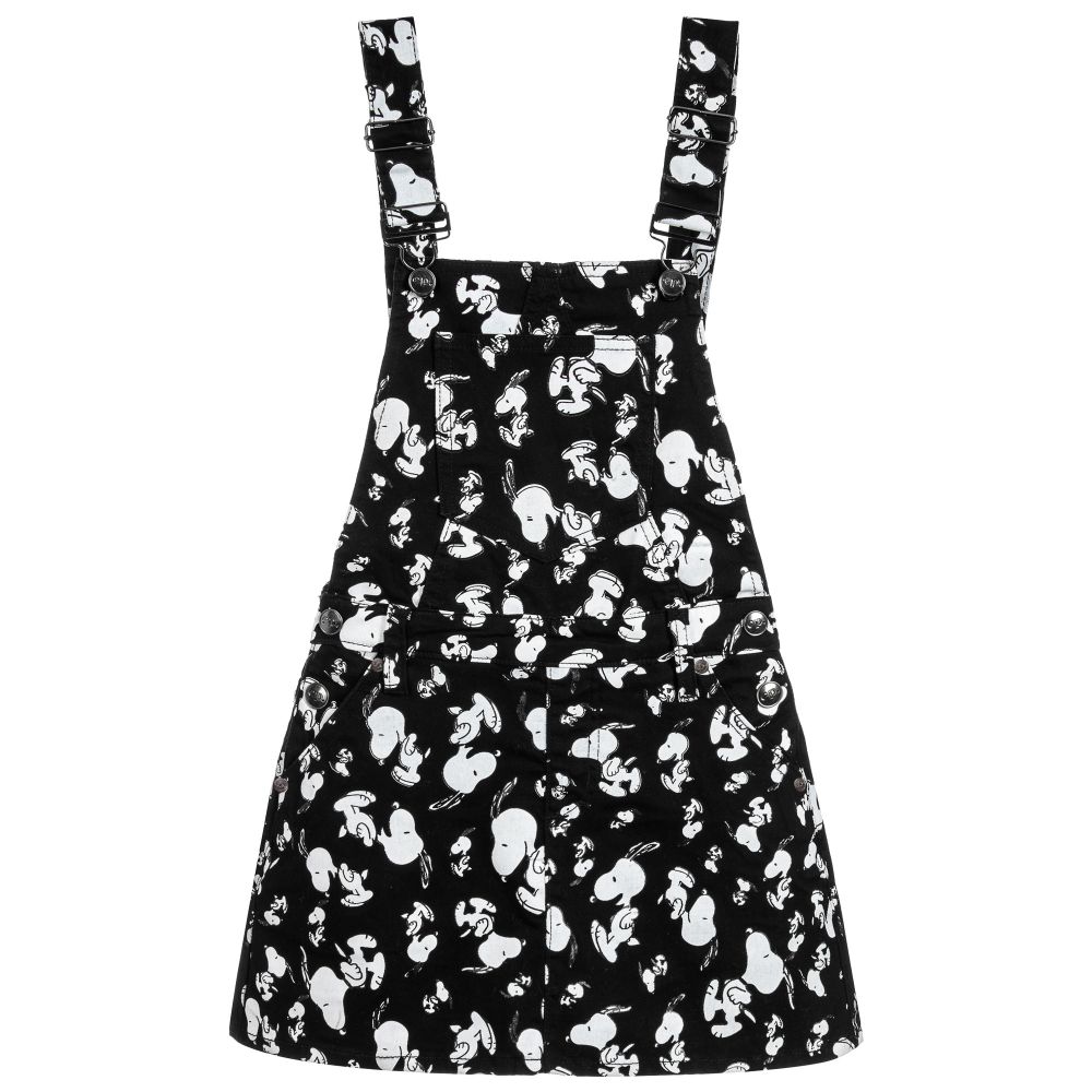 Little Eleven Paris -  Cotton Snoopy Pinafore Dress | Childrensalon
