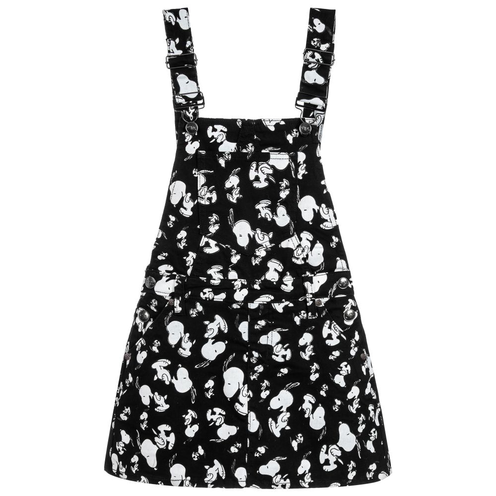 Little Eleven Paris- Cotton Snoopy Pinafore Dress | Childrensalon Outlet