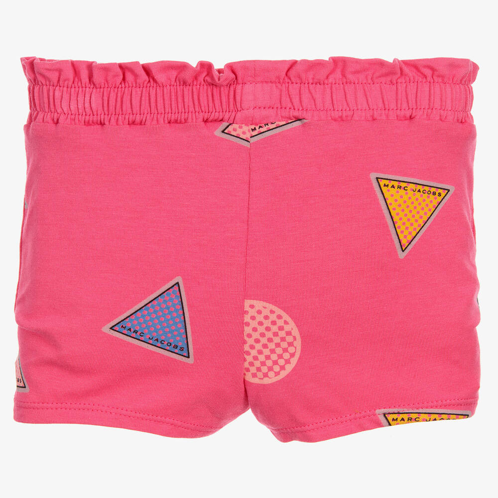 LITTLE MARC JACOBS-Baby Girls Pink Cotton Shorts | Childrensalon Outlet