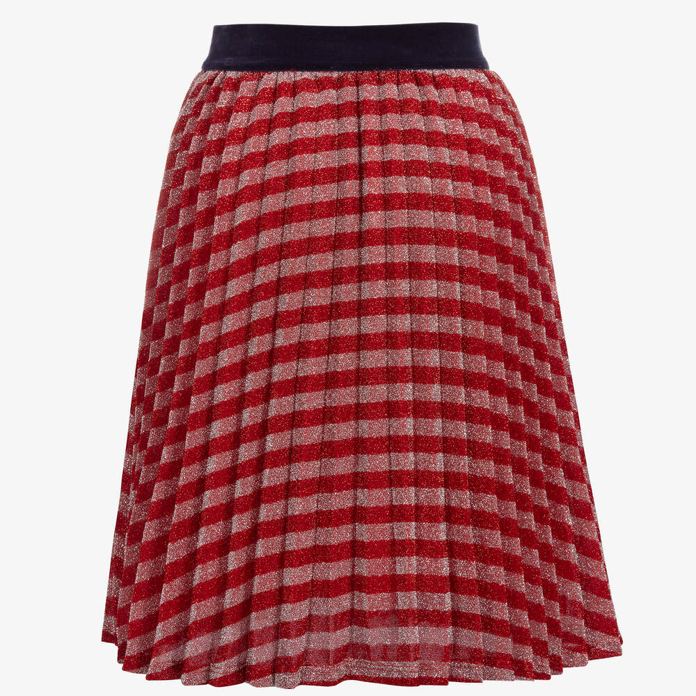 LITTLE MARC JACOBS-Red & Pink Striped Skirt | Childrensalon Outlet