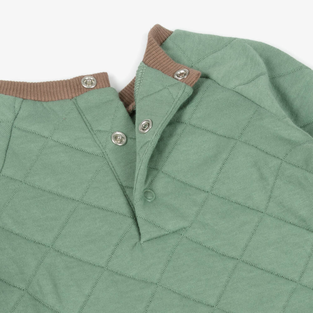 Little Me-Baby Boys Green Cotton Teddy Bear Tracksuit | Childrensalon Outlet