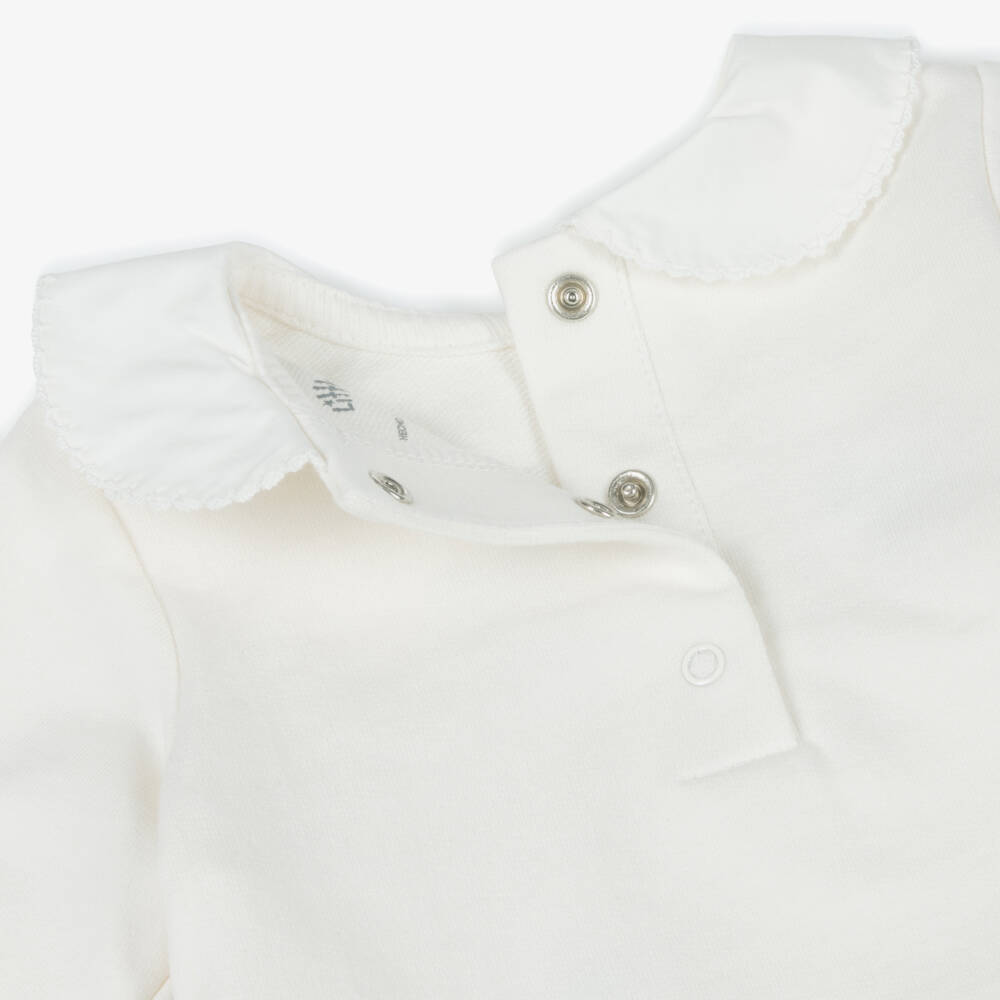 Little Me-Baby Girls Ivory & Black Cotton Jersey Trouser Set | Childrensalon Outlet