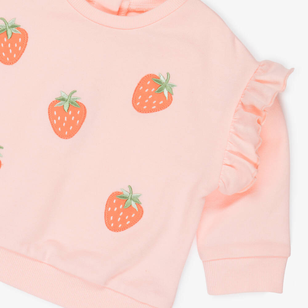 Little Me-Baby Girls Pink Cotton Strawberry Shorts Set | Childrensalon Outlet