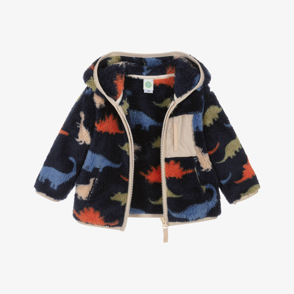 Little Me-Boys Navy Blue Dinosaur Jacket & Trouser Set | Childrensalon Outlet