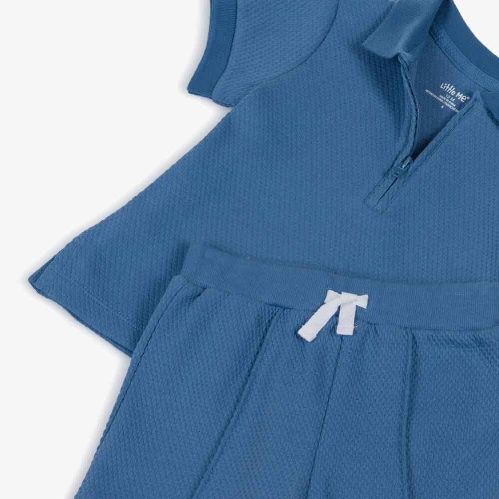 Little Me-Комплект синих вязаных шорт для мальчиков | Childrensalon Outlet