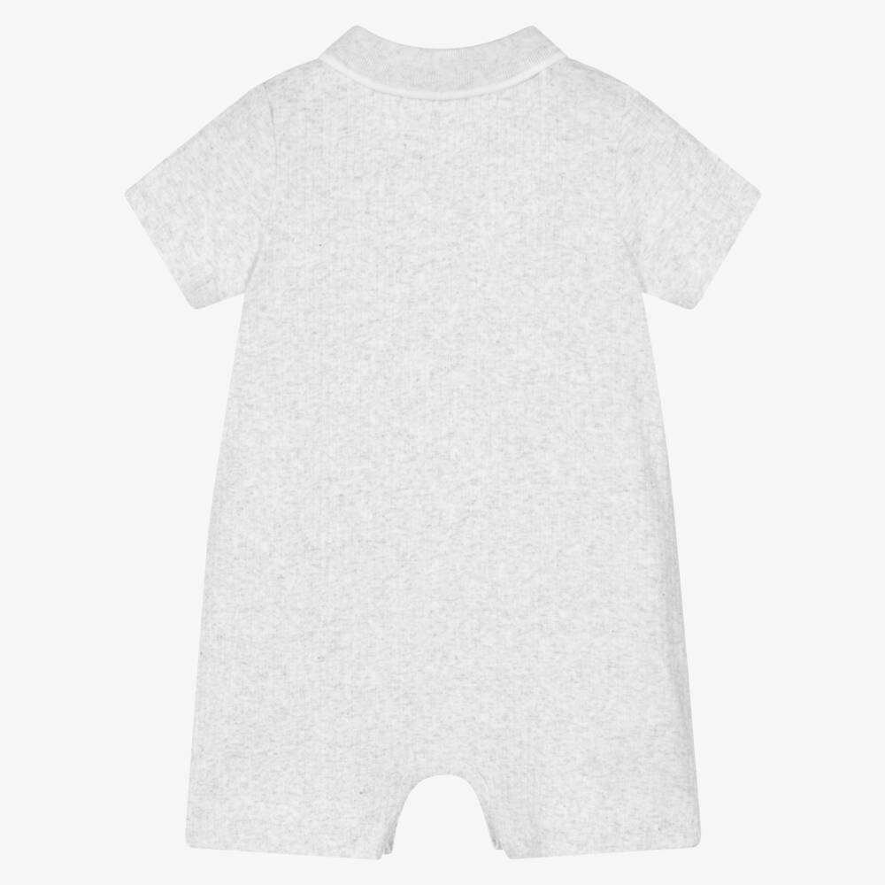 Little Me-Boys Soft Grey Polo Shortie | Childrensalon Outlet