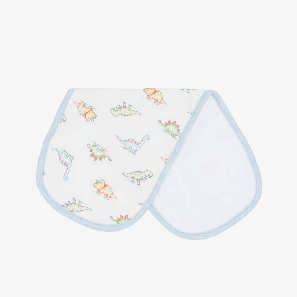 Little Me-Boys Soft Ivory & Blue Dino Set | Childrensalon Outlet
