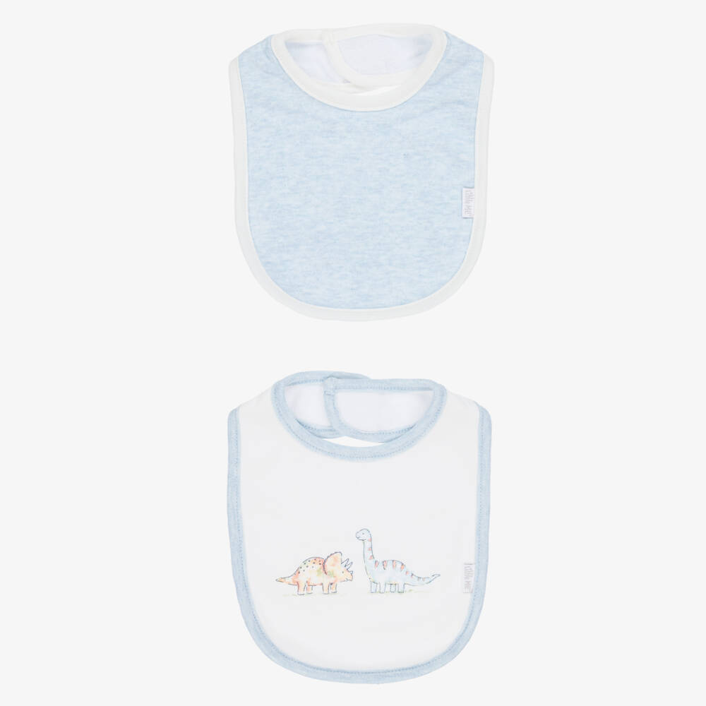 Little Me-Boys Soft Ivory & Blue Dino Set | Childrensalon Outlet