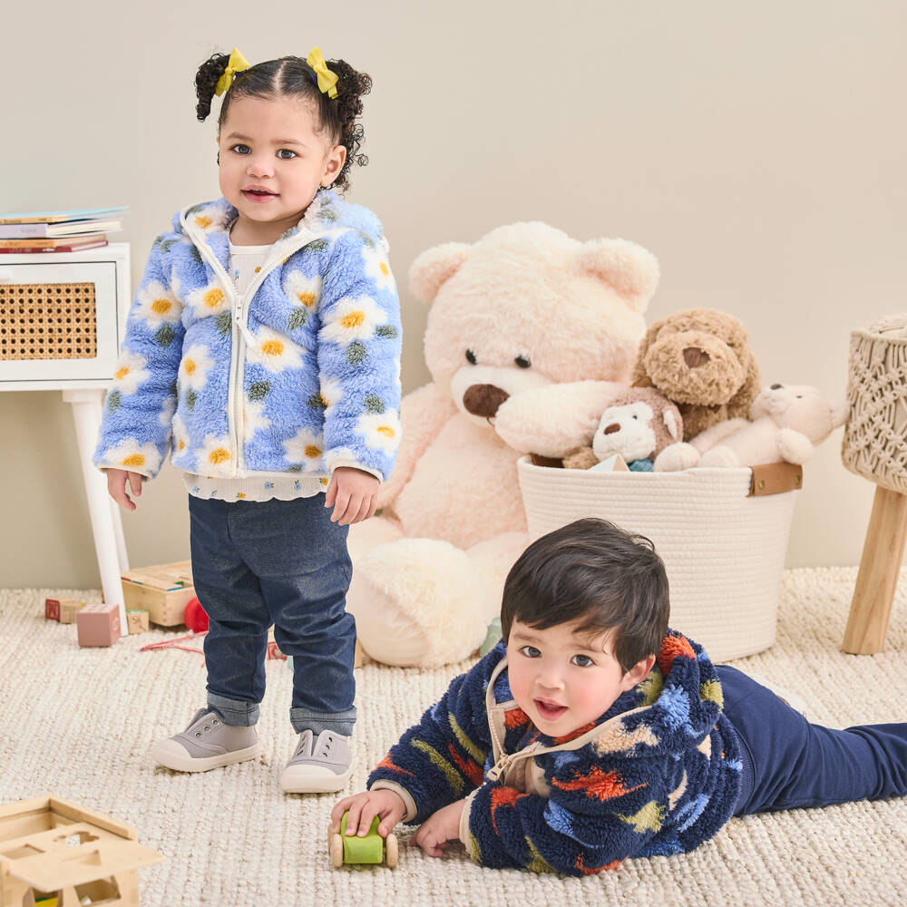 Little Me-Костюм синий с цветочным принтом для девочек | Childrensalon Outlet