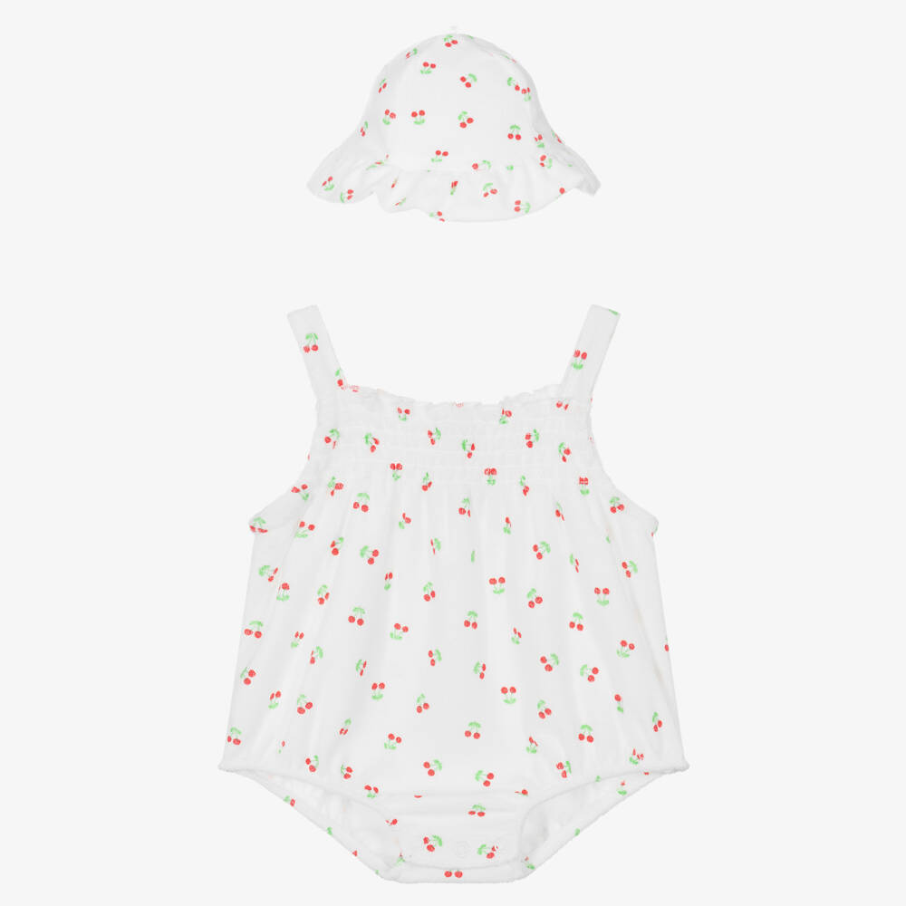 Little Me-طقم رومبر فاخرة للبنات بنقشة الكرز | Childrensalon Outlet