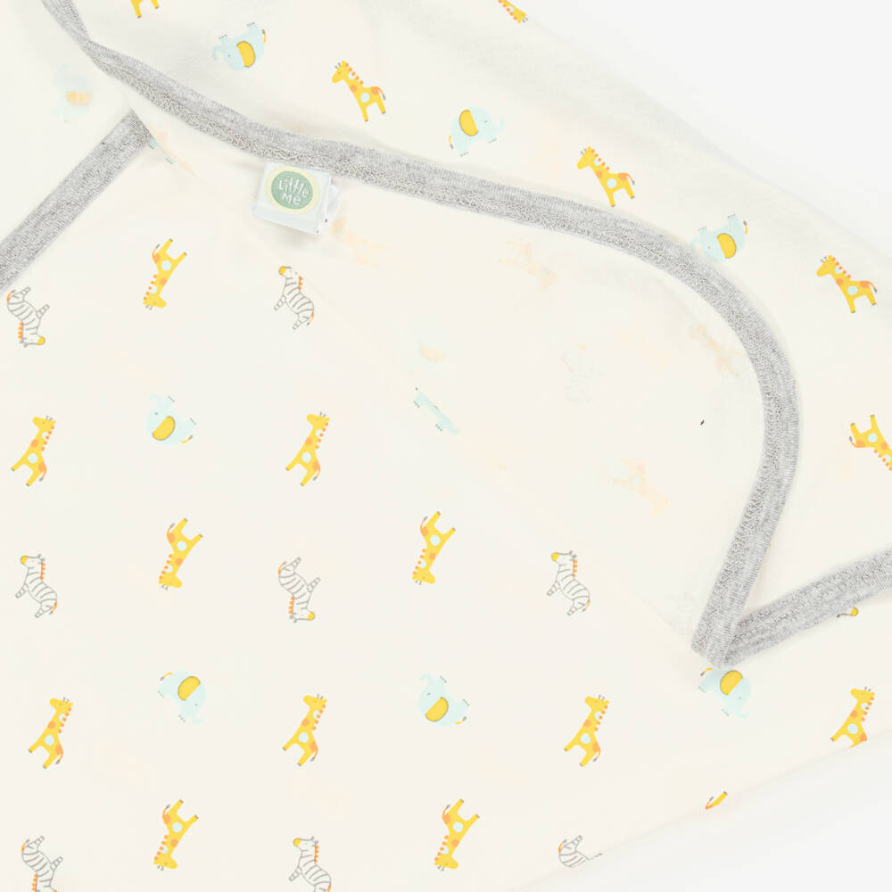 Little Me-Girls Ivory Safari Adventure Blanket | Childrensalon Outlet