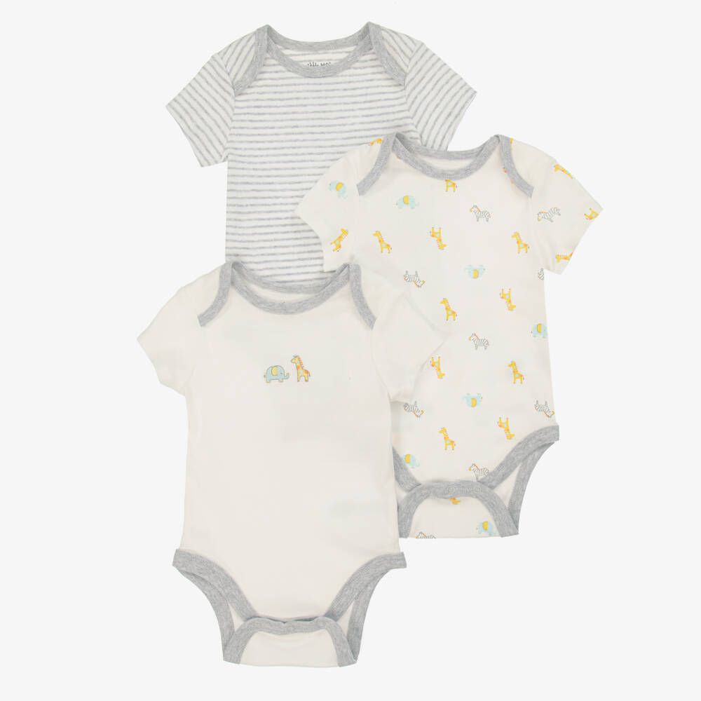 Little Me-Girls Ivory Safari Print Bodysuits Set | Childrensalon Outlet