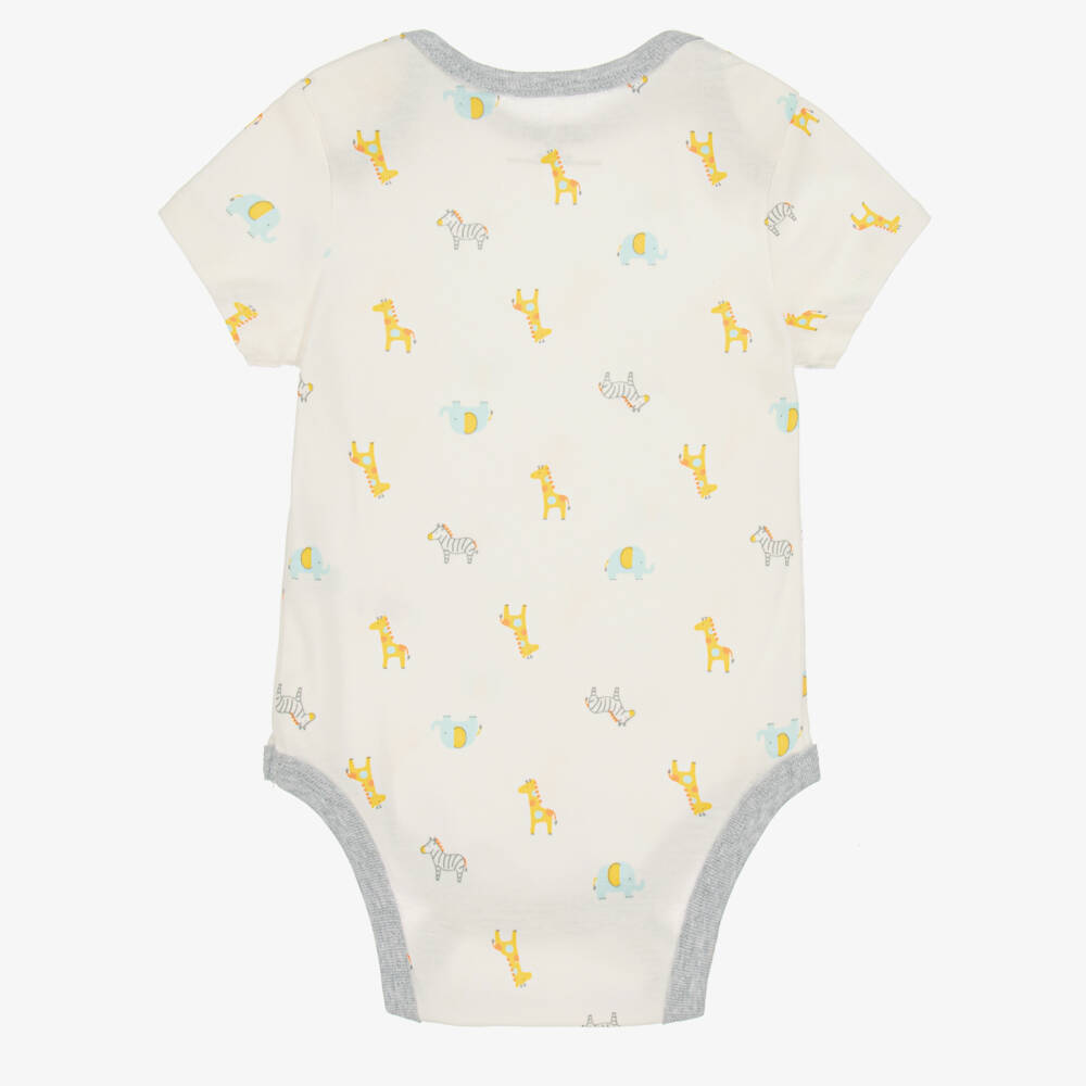 Little Me-Girls Ivory Safari Print Bodysuits Set | Childrensalon Outlet