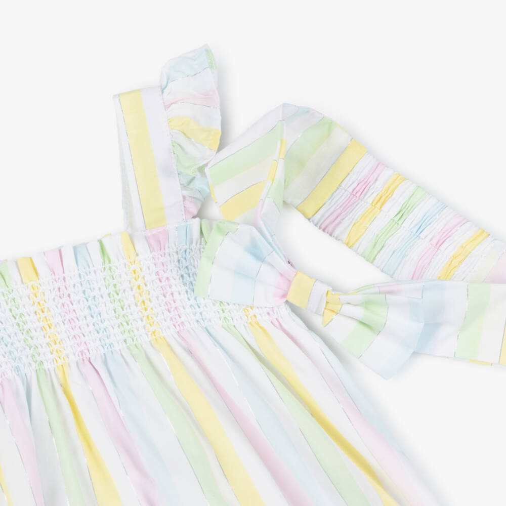 Little Me-Girls Pastel Stripe Shortie Ensemble | Childrensalon Outlet