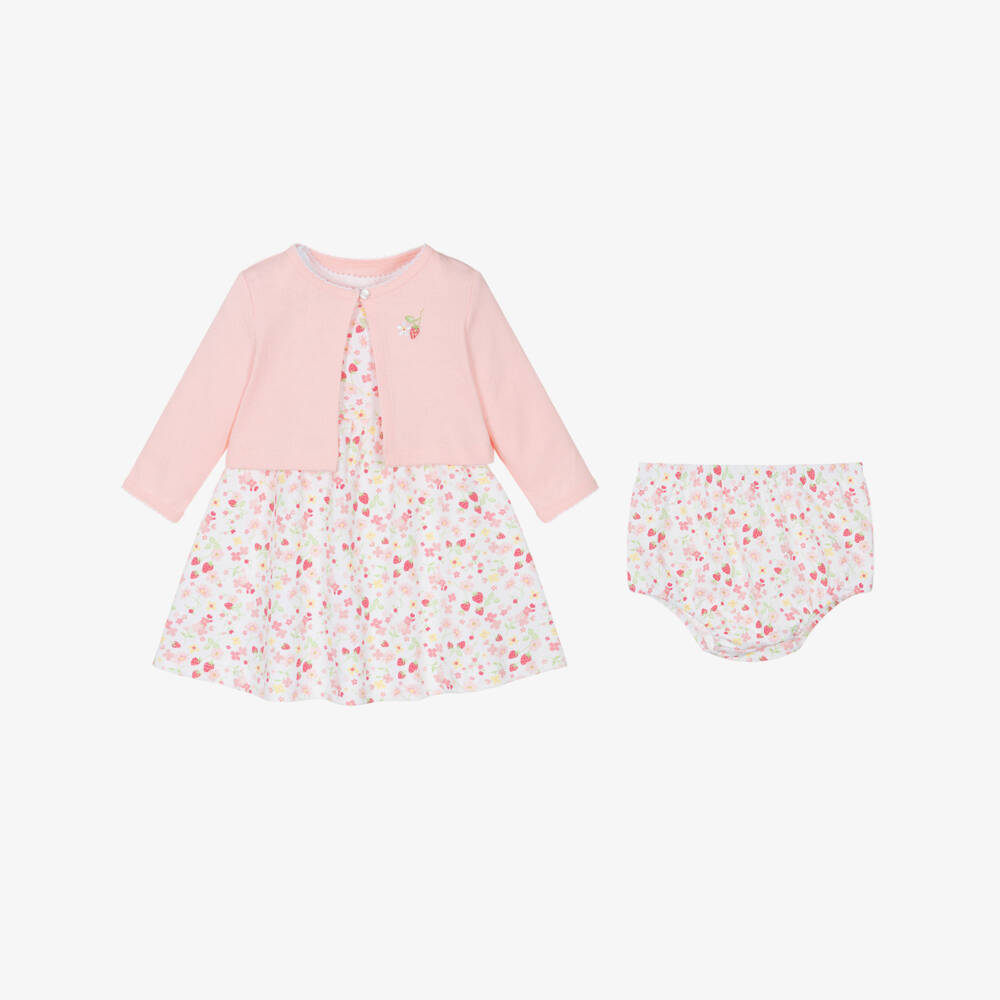 Little Me-Girls Pink Berry Delight Dress Ensemble | Childrensalon Outlet