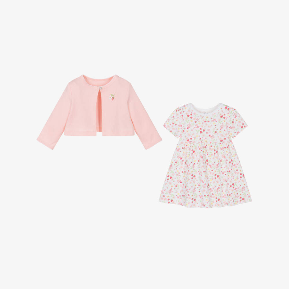 Little Me-Girls Pink Berry Delight Dress Ensemble | Childrensalon Outlet
