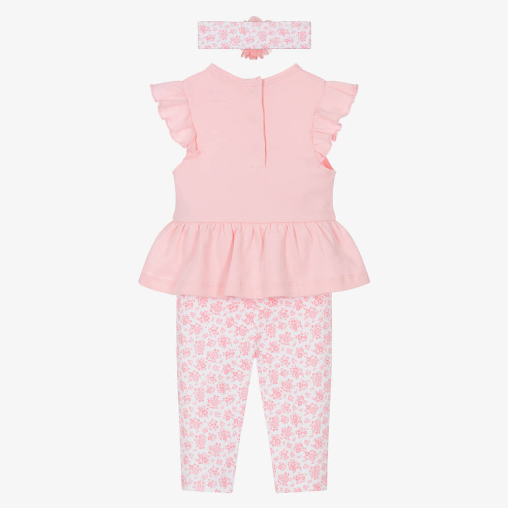 ليتل مي-طقم زهري للبنات بتصميم الأرنب المزهر | Childrensalon Outlet