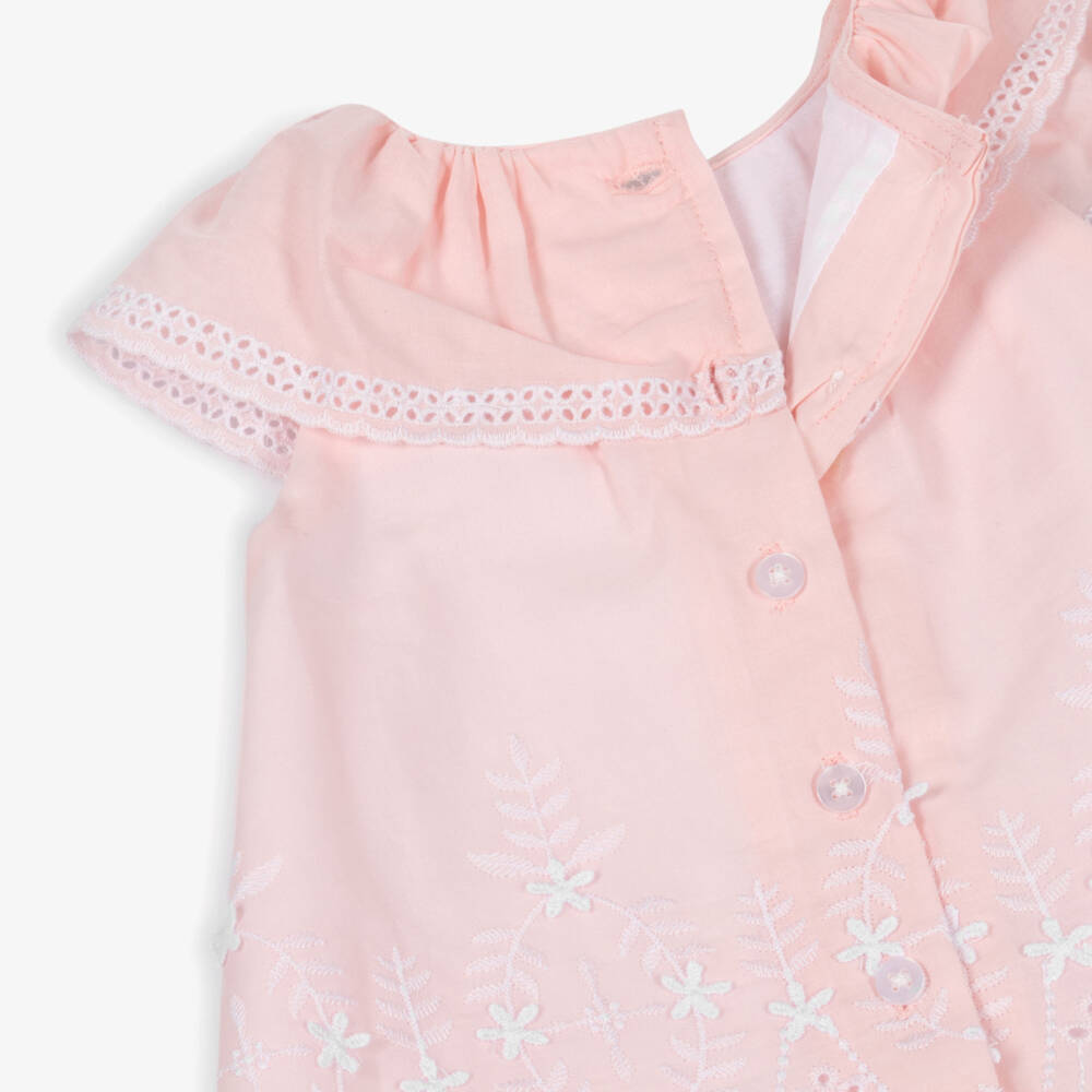 ليتل مي-طقم بناتي وردي وعاجي من الدانتيل | Childrensalon Outlet