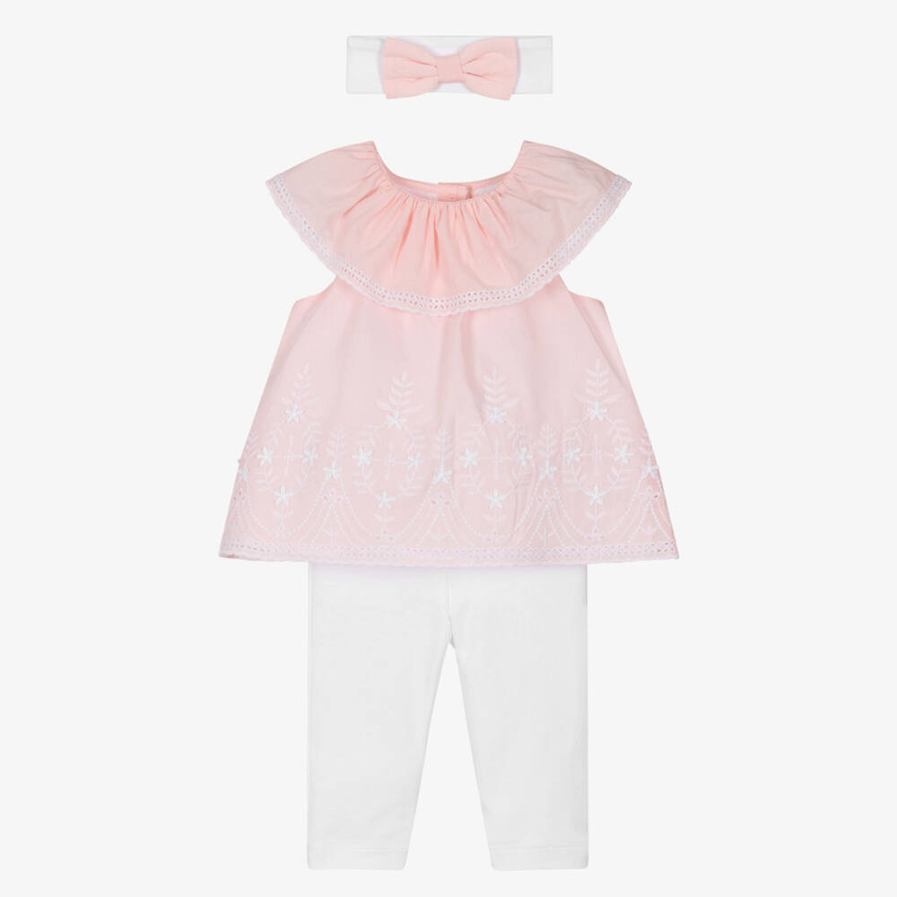 Little Me-Кружевной комплект леггинсов пурпурный и кремовый для девочек | Childrensalon Outlet