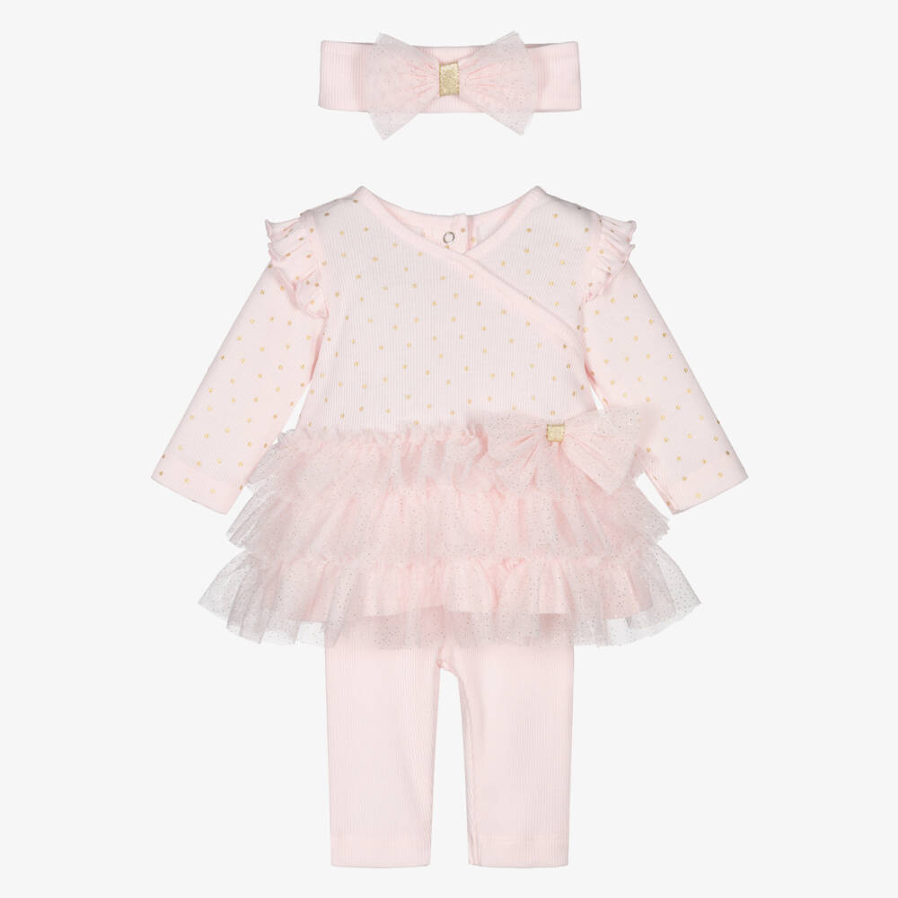Little Me-Набор розовое платье из тюля для девочек | Childrensalon Outlet