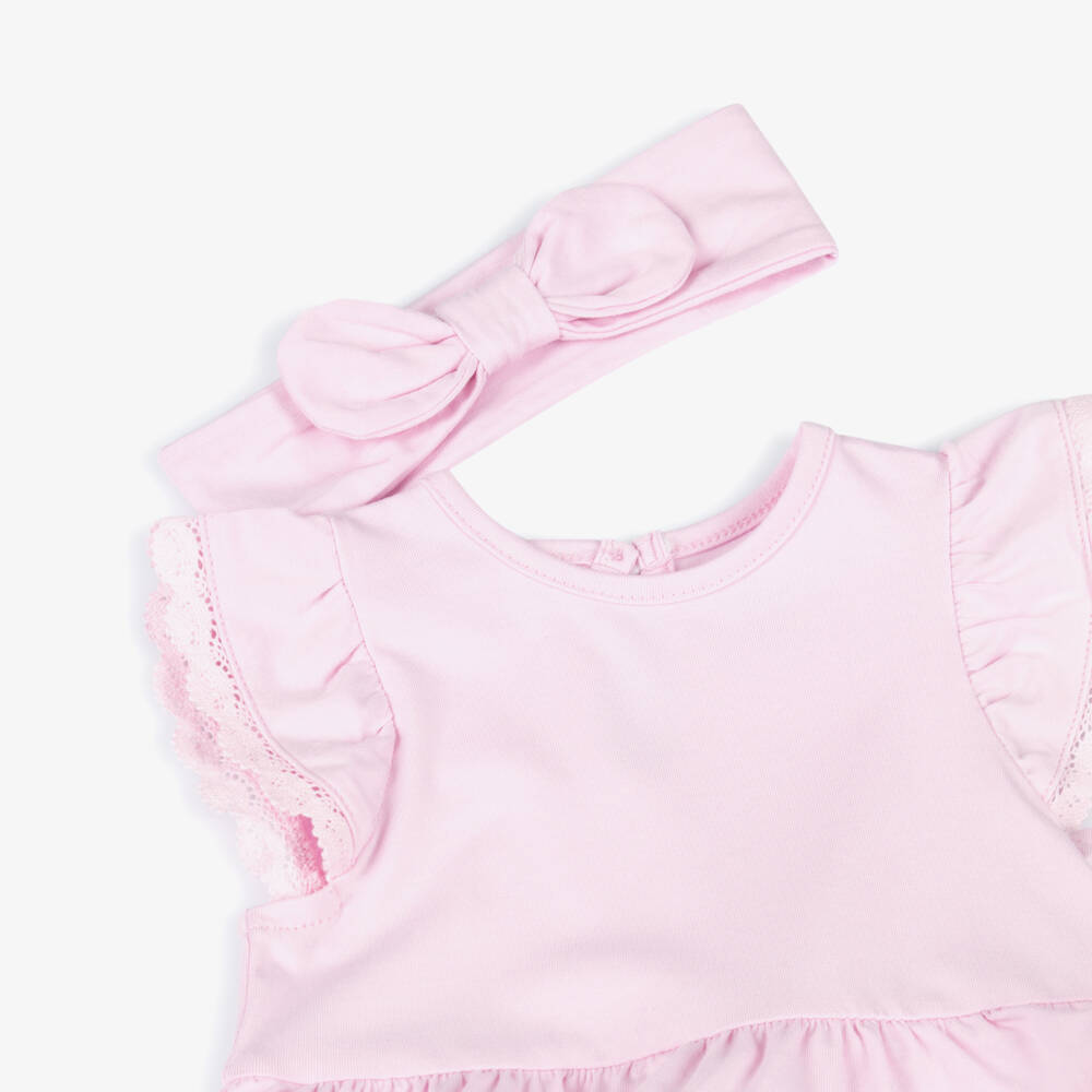 Little Me-Girls Rosy Lace Shortie Ensemble | Childrensalon Outlet