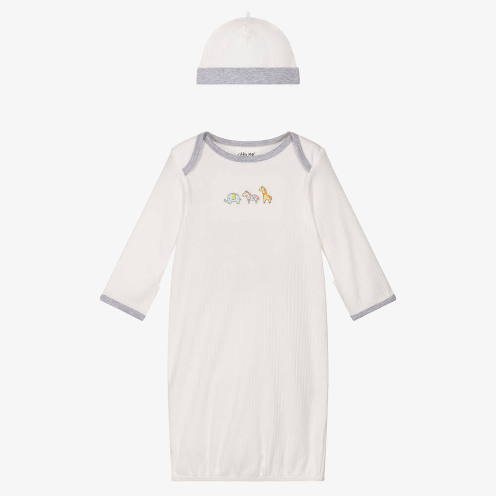 Little Me-Girls Safari-Inspired Cotton Gown Set | Childrensalon Outlet