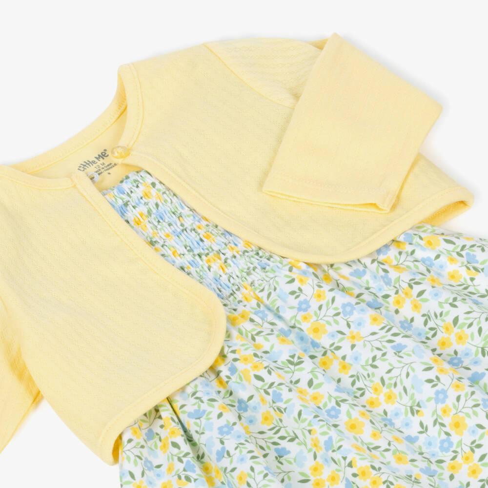 Little Me-Girls Sunny Floral Cotton Ensemble | Childrensalon Outlet