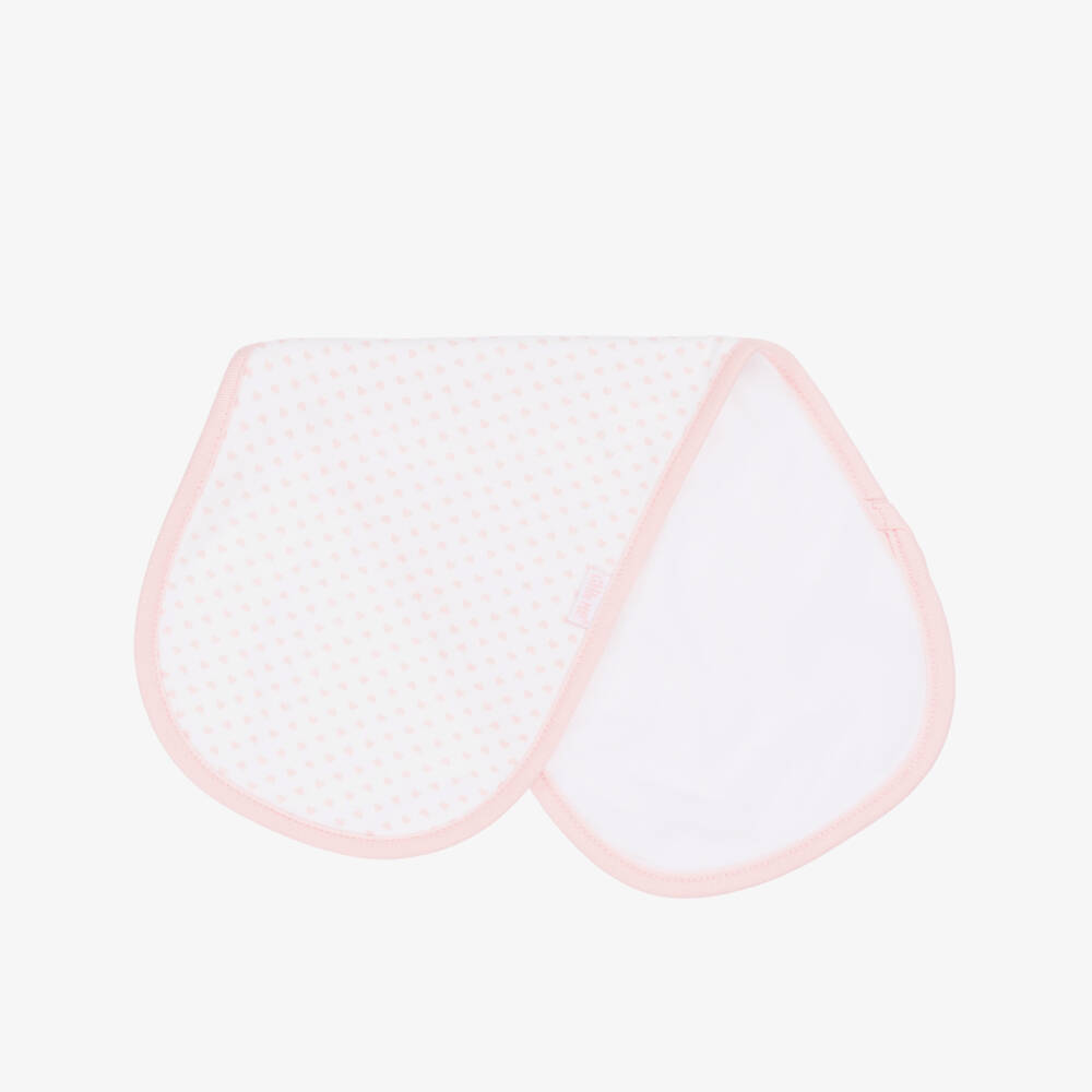 Little Me-Sweetheart Pink & White Bib Set | Childrensalon Outlet
