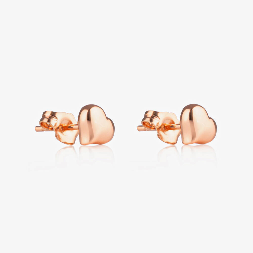 Little Star-Girls Heart-Shaped Rose Earrings | Childrensalon Outlet