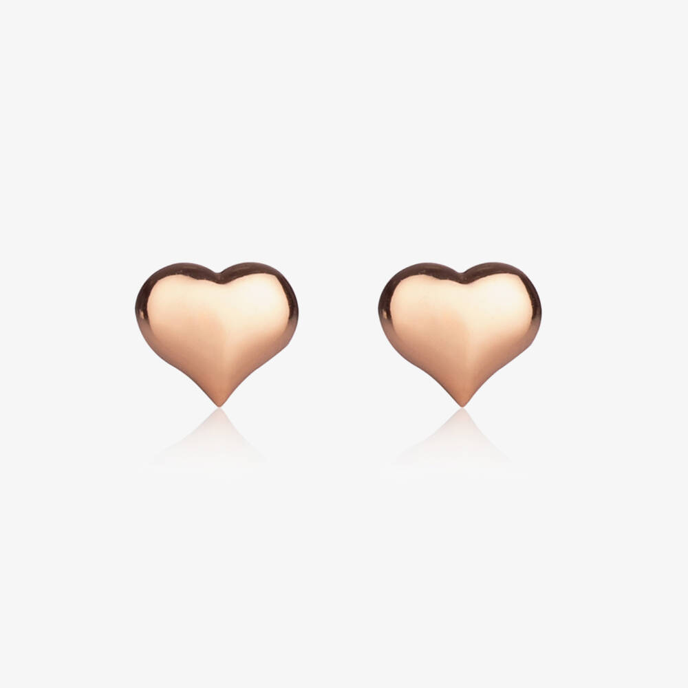 Little Star-Girls Heart-Shaped Rose Earrings | Childrensalon Outlet