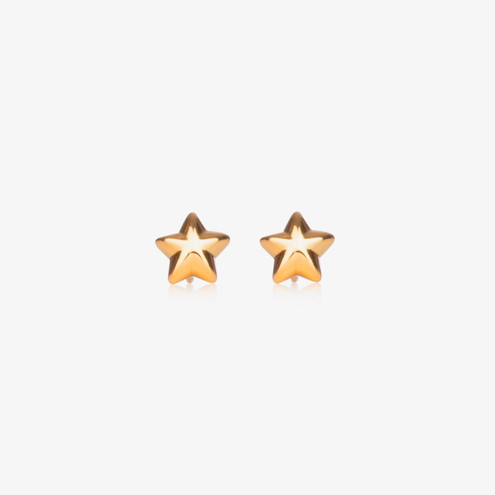 Little Star-Girls Radiant Star Gold Studs | Childrensalon Outlet