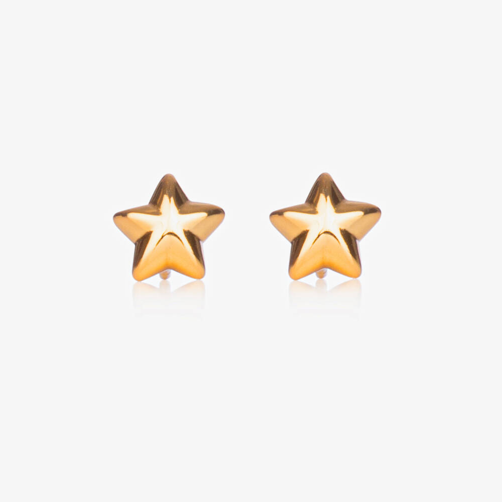 Little Star-Girls Radiant Star Gold Studs | Childrensalon Outlet