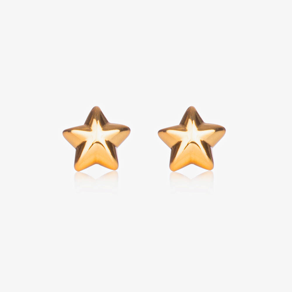 Little Star-Girls Radiant Star Gold Studs | Childrensalon Outlet