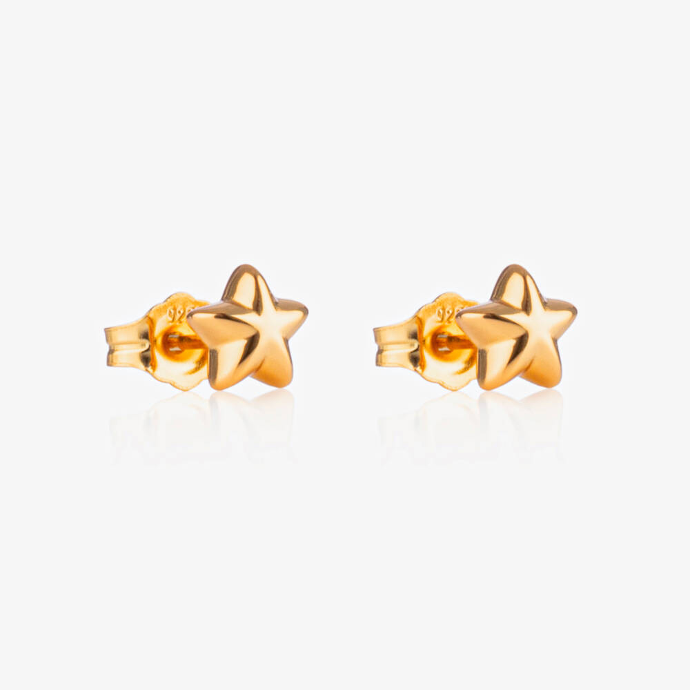 Little Star-Girls Radiant Star Gold Studs | Childrensalon Outlet
