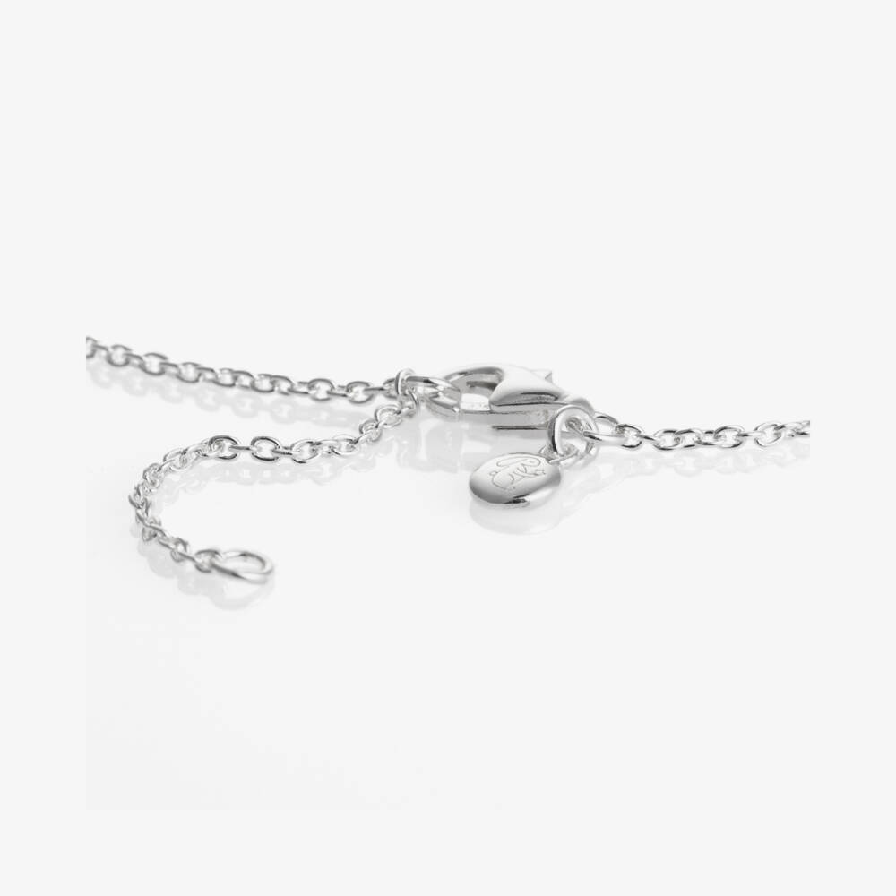 Little Star-Girls Silver Diamond Heart Necklace | Childrensalon Outlet