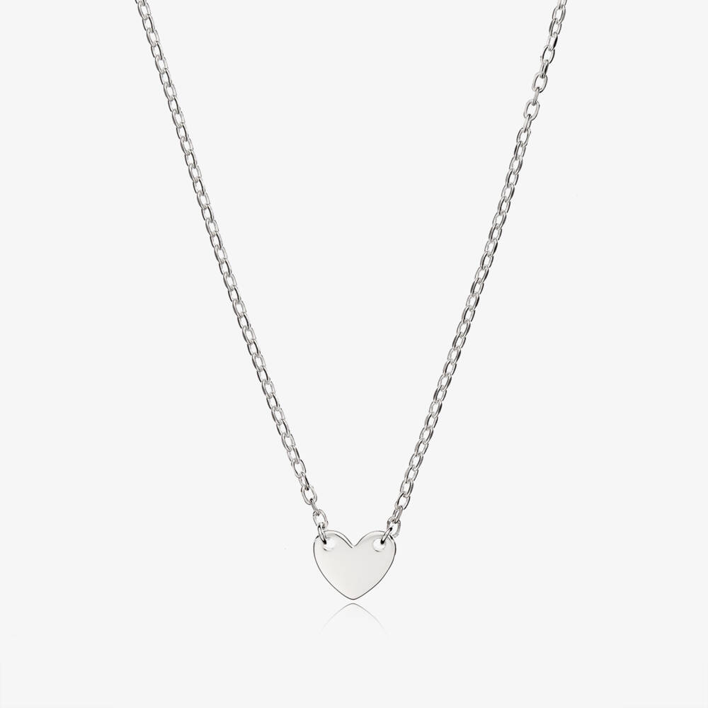 Little Star-Girls Silver Heart Charm Necklace | Childrensalon Outlet