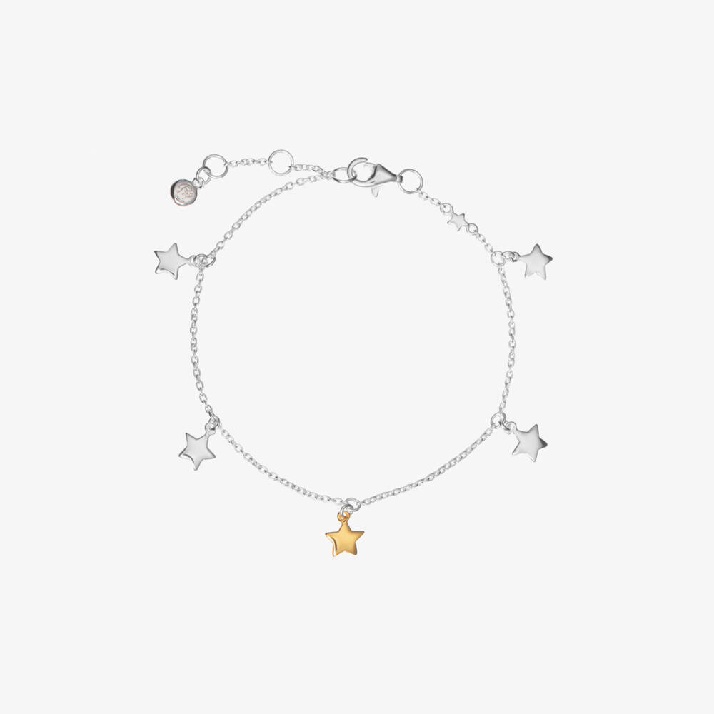 Little Star-Girls Silver Star Charm Bracelet | Childrensalon Outlet