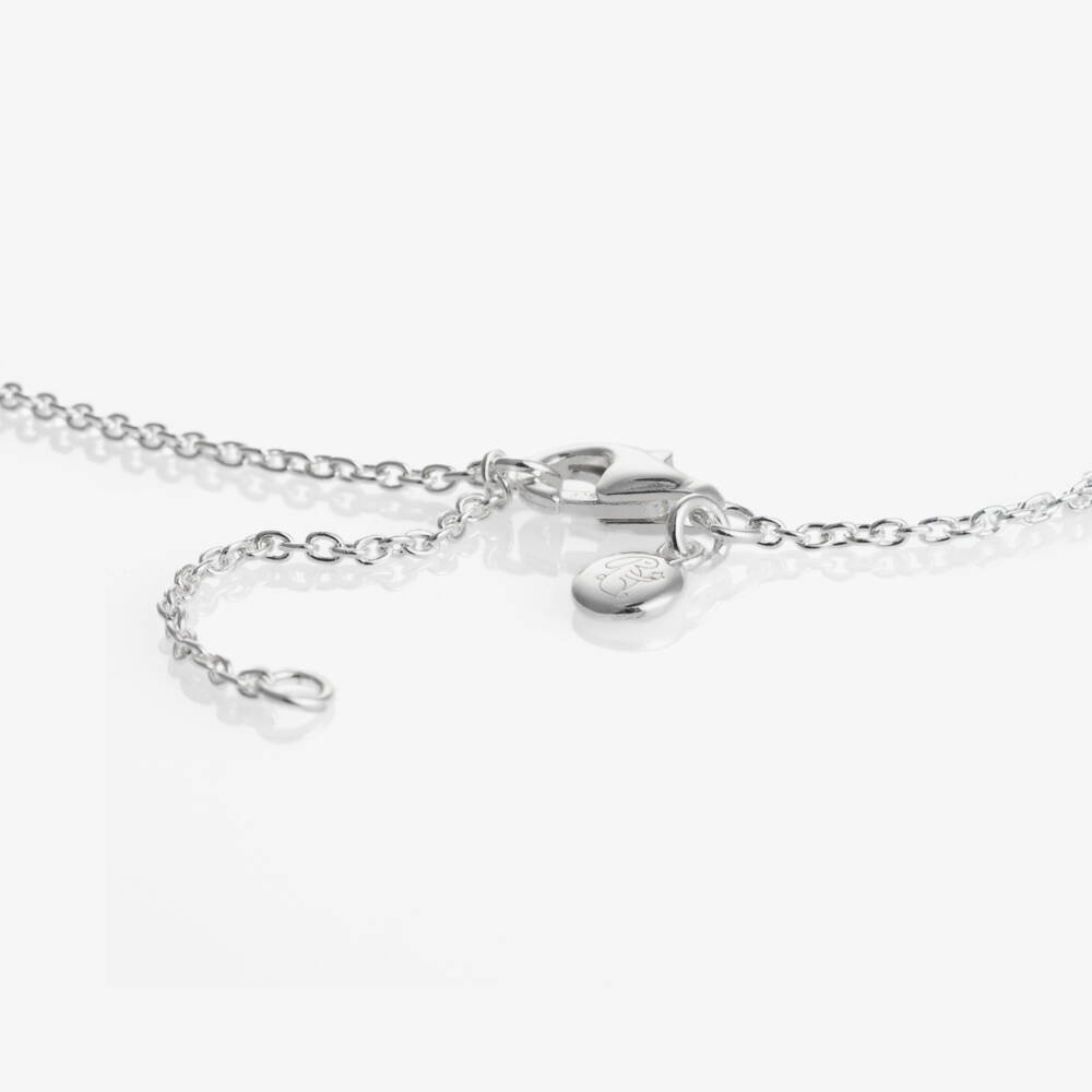 Little Star-Girls Silver Star Diamond Necklace | Childrensalon Outlet