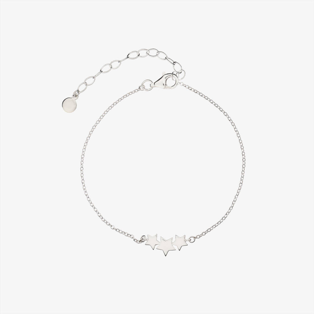 Little Star-Girls Silver Triple Star Bracelet | Childrensalon Outlet