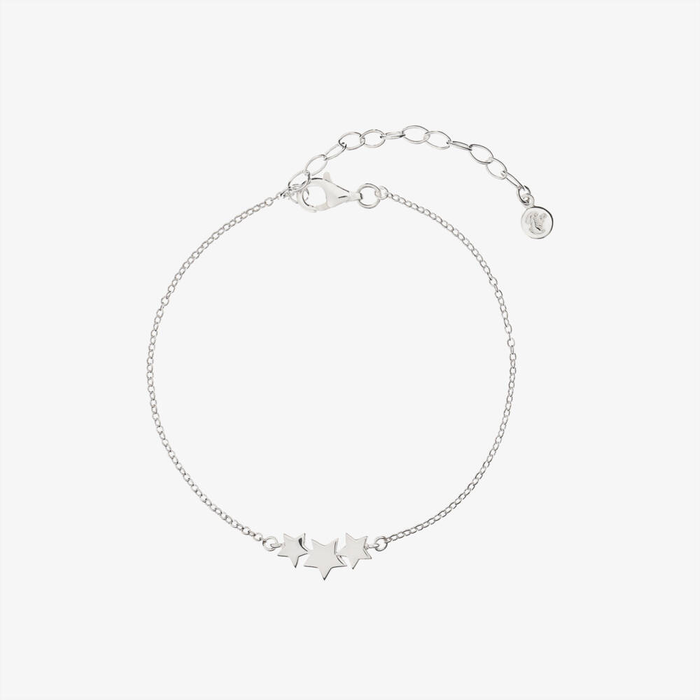 Little Star-Girls Silver Triple Star Bracelet | Childrensalon Outlet