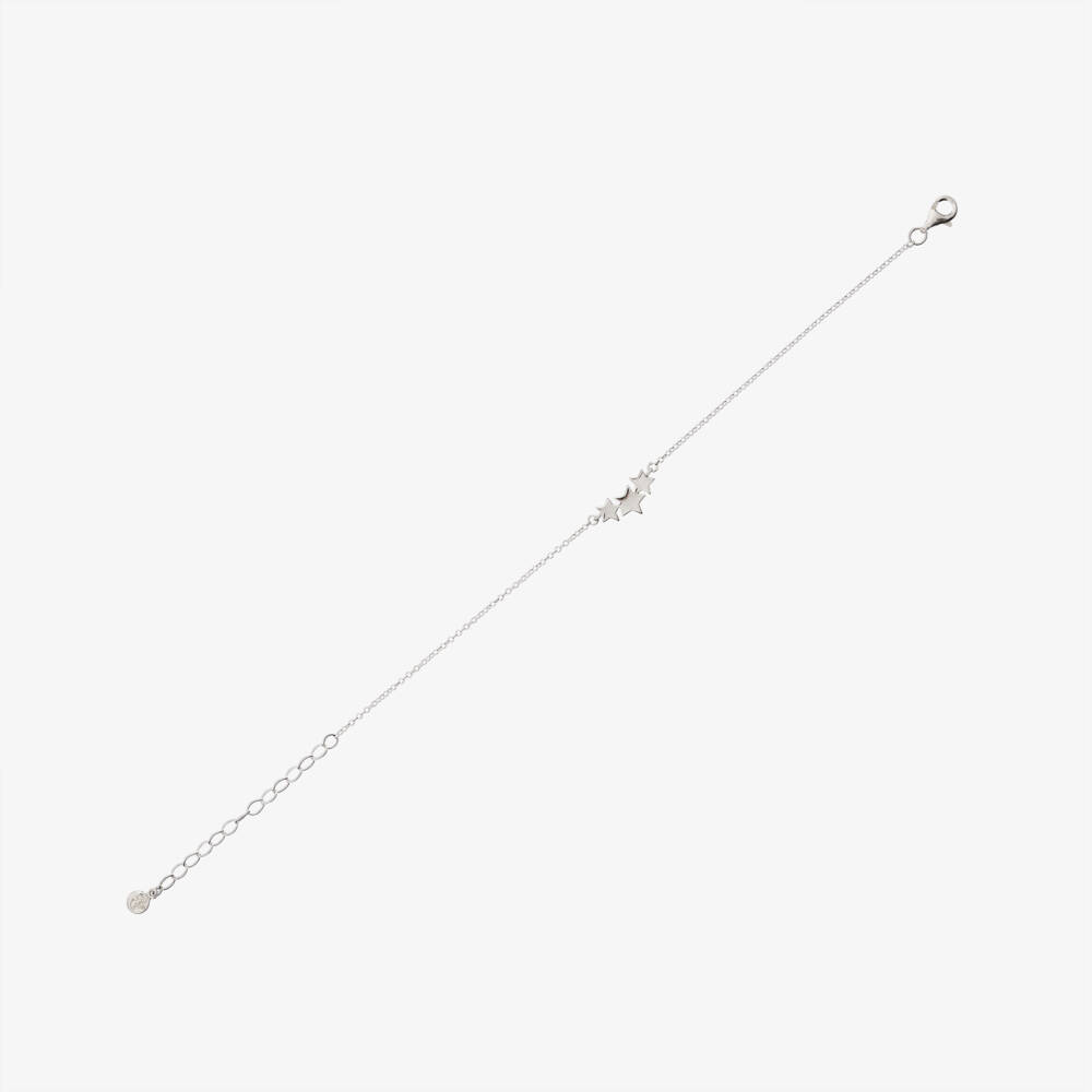 Little Star-Girls Silver Triple Star Bracelet | Childrensalon Outlet