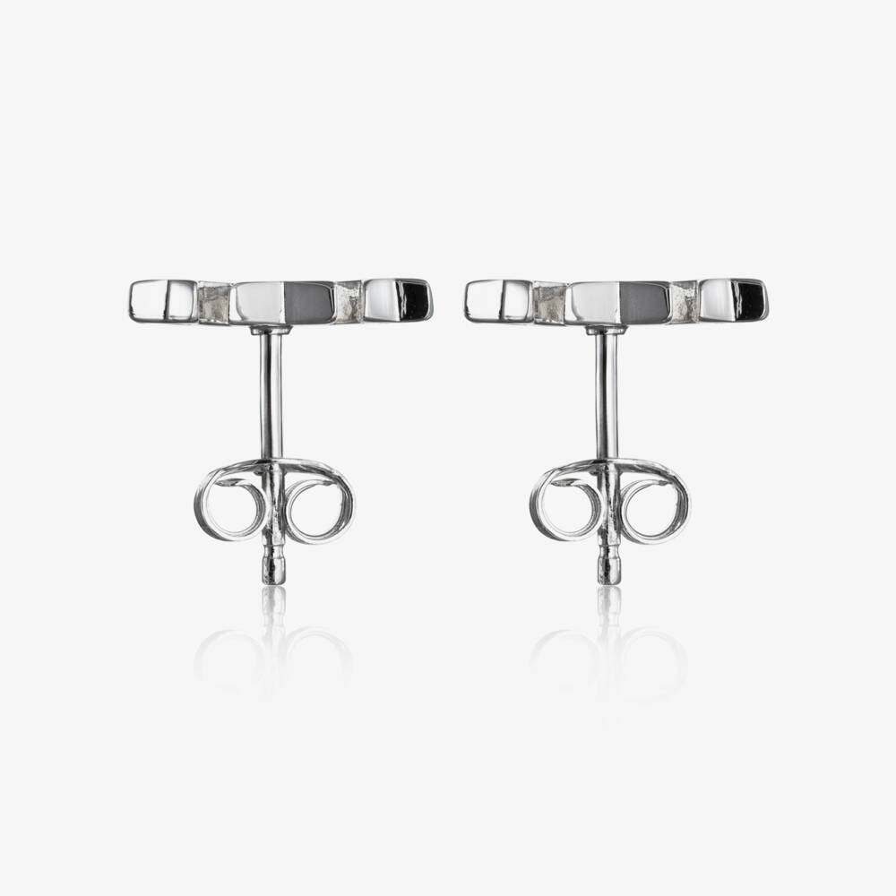 Little Star-Girls Silver Triple Star Studs | Childrensalon Outlet