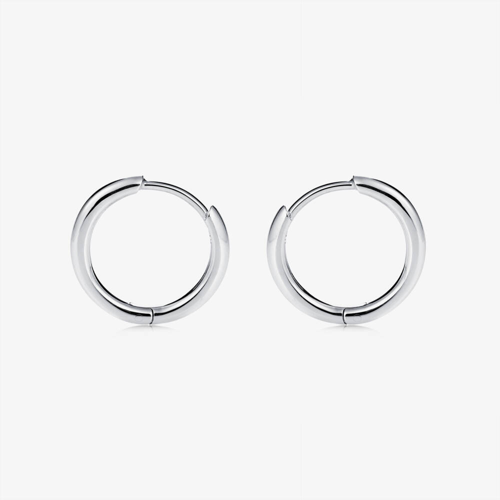 Little Star-Girls Sterling Silver Hoop Sleeper Earrings | Childrensalon Outlet