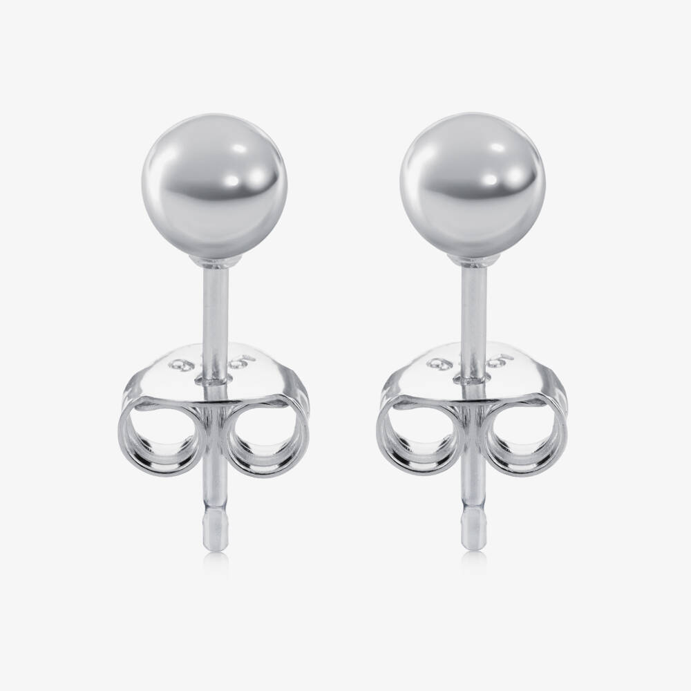 Little Star-Sterling Silver 4mm Ball Stud Earrings | Childrensalon Outlet