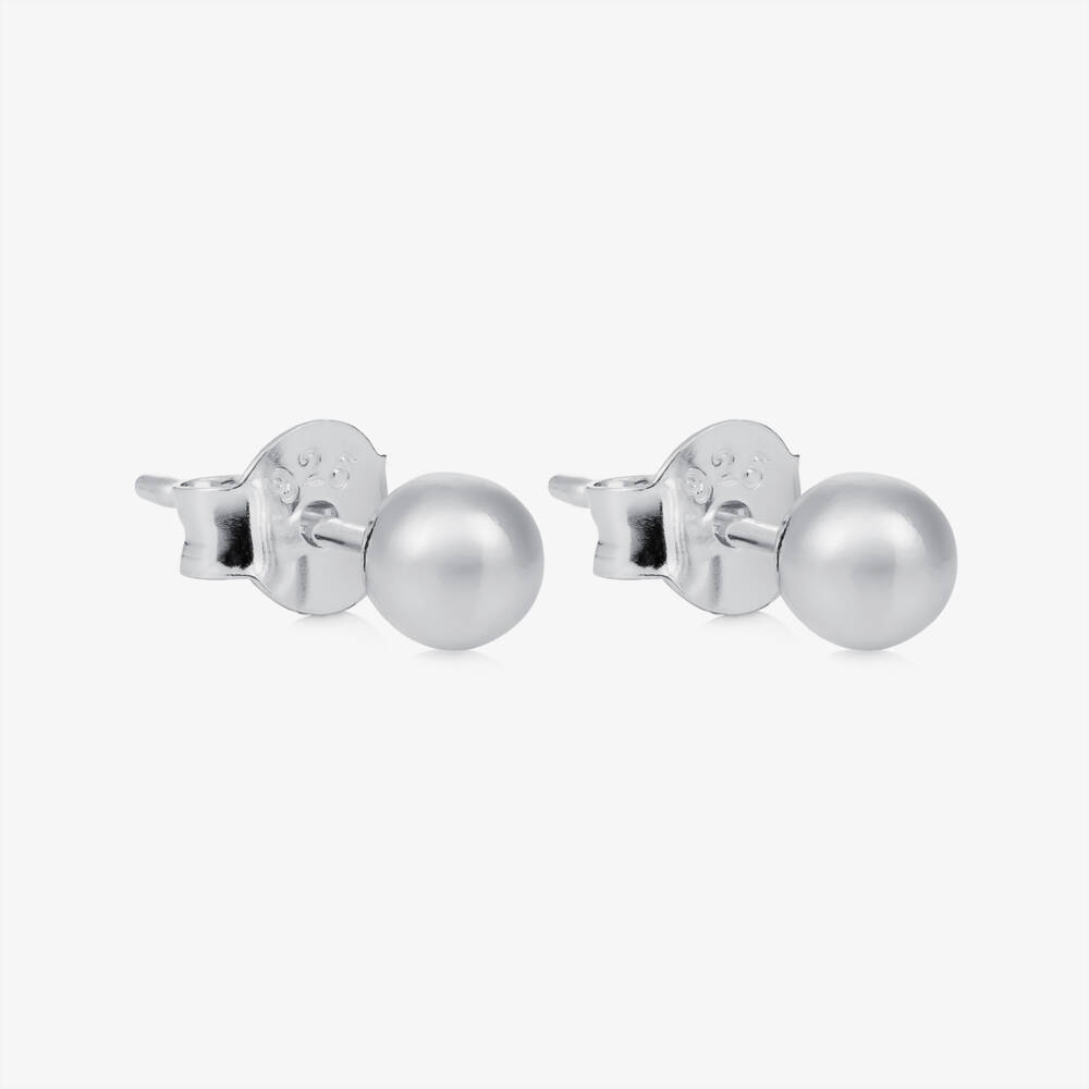 Little Star-Sterling Silver 4mm Ball Stud Earrings | Childrensalon Outlet