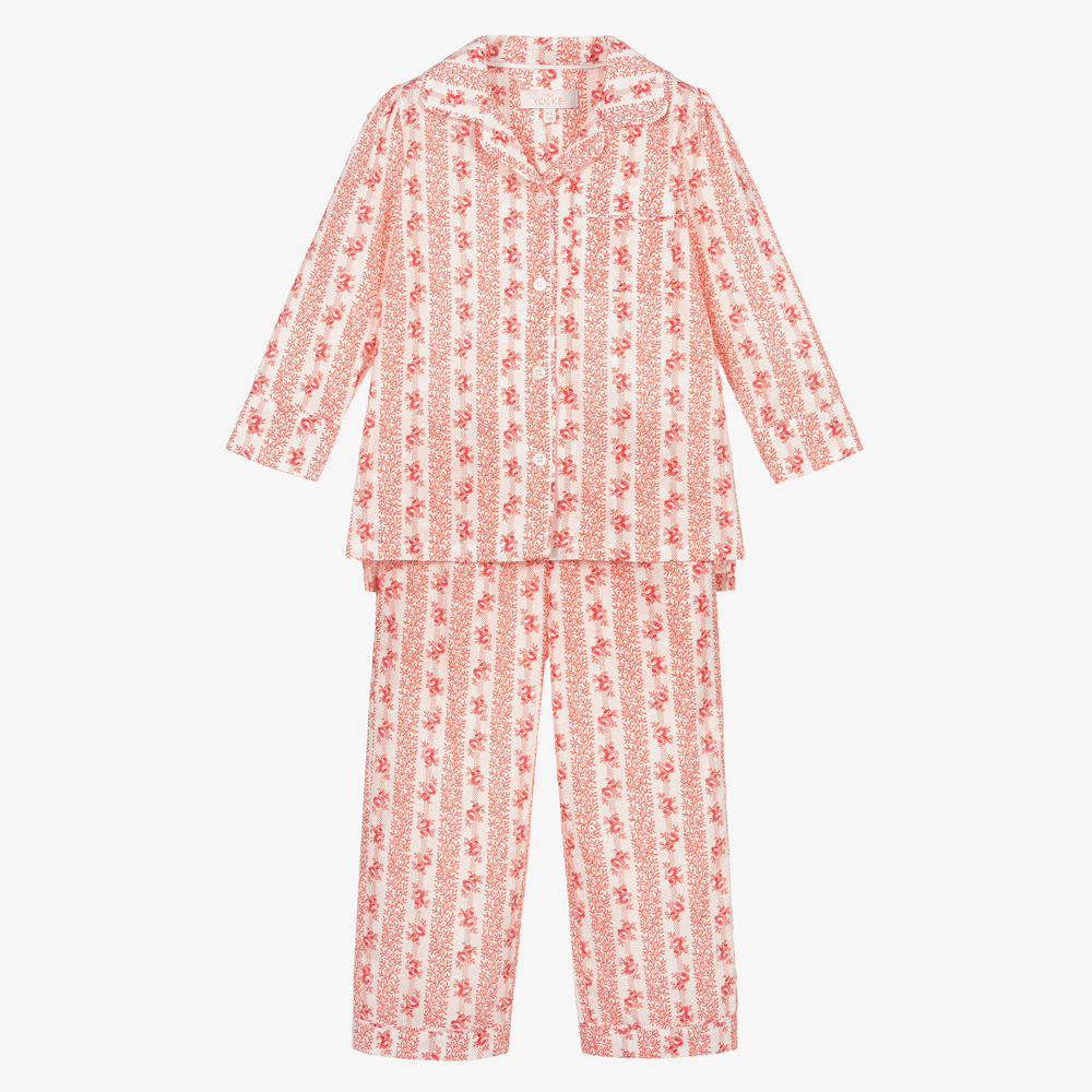 LiTTLE YOLKE - Pyjama rouge en coton Fille | Childrensalon