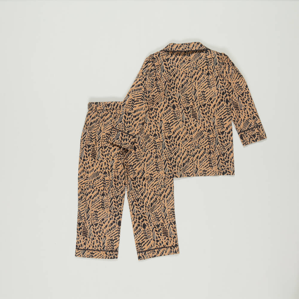 LiTTLE YOLKE-Preloved Girls Beige Animal Print Pyjamas (3-4 years) | Childrensalon Outlet