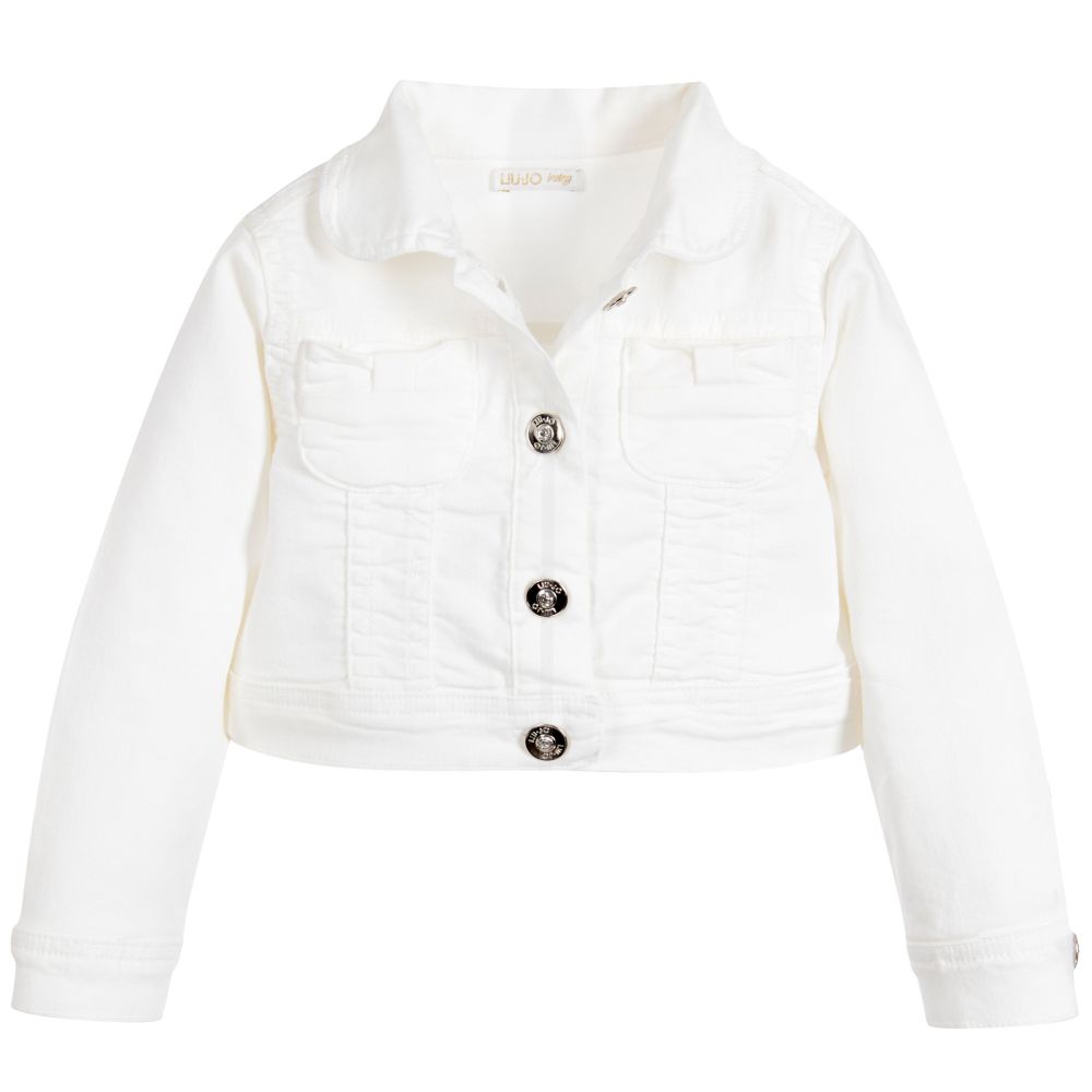 Liu Jo-جاكيت قصير قطن تويل لون عاجي للبنات | Childrensalon Outlet